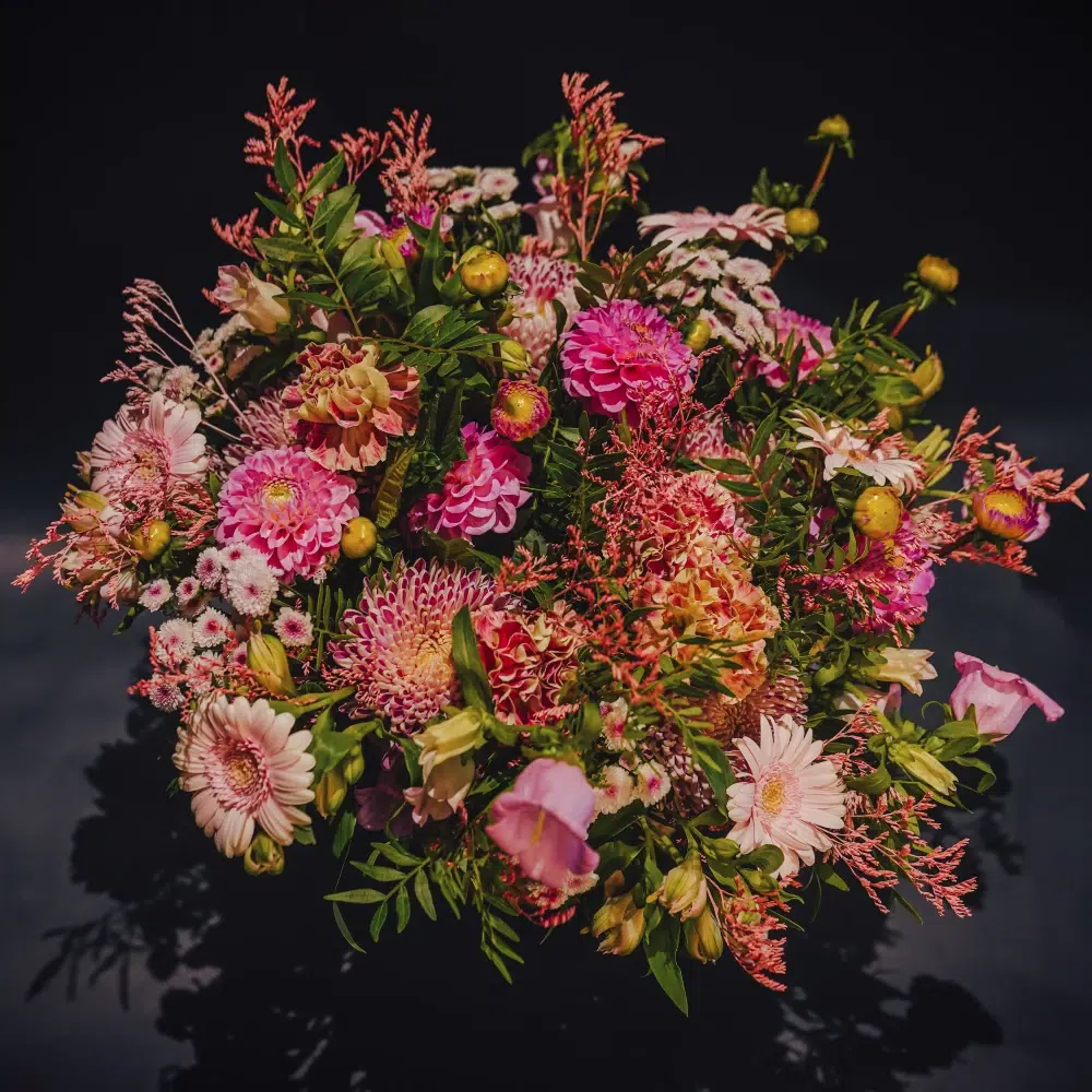 Bouquet de saison tons roses Bouquet de saison tons roses